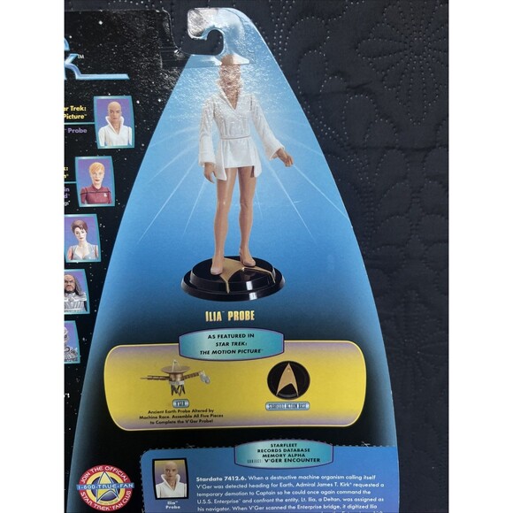 VTG 1997 Playmates Star Trek Warp Factor Series Figures Deanna Troi & Ilia Probe - Picture 6 of 12